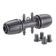 RACCORDO PER MICROIRRIGAZIONE 1/2 POLLICE CON 4 USCITE PER TUBO 1/4 POLLICE CLAR