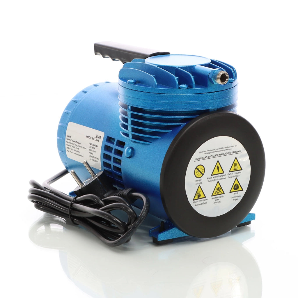 Compressore per aerografo AS06 con membrana, silenzioso e oil free 3,5 bar