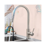 Trade Shop - Rubinetto Monocomando Lavello Cucina Con Sensore Touch Con Doccetta Estraibile -
