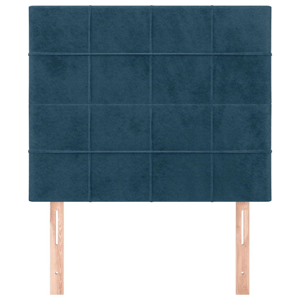 Testiera | Testata Blu Scuro 80x5x118/128 cm Velluto