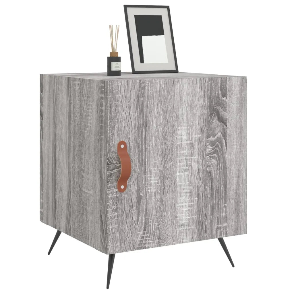 Comodini 2 pz Grigio Sonoma 40x40x50 cm in Legno Multistrato 827513