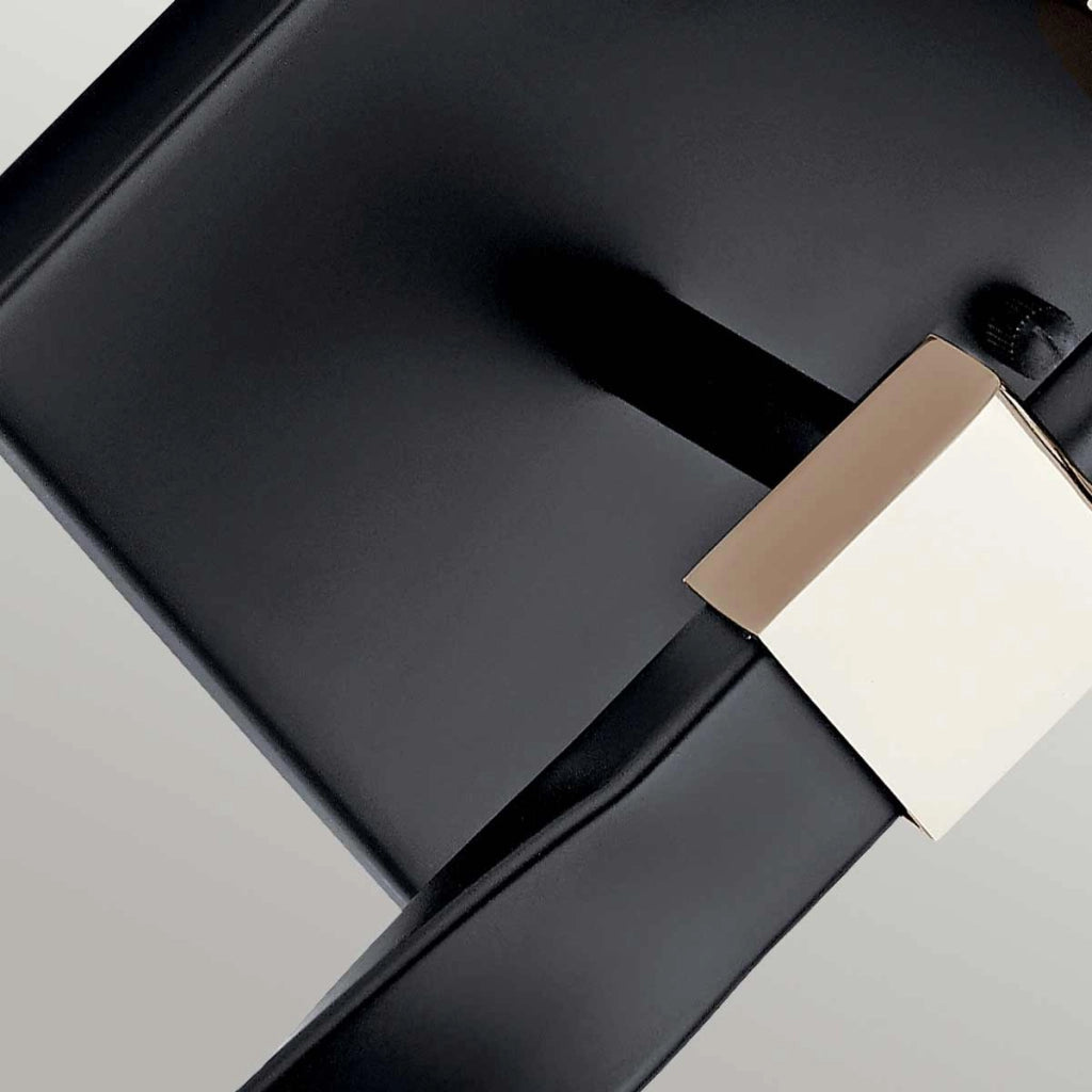 Applique bagno Marette nero con vetro opale G9 Kichler