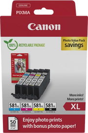 Canon 2052C006 cartuccia d'inchiostro 4 pz Originale Resa elevata (XL) Nero, Ciano, Magenta, Giallo