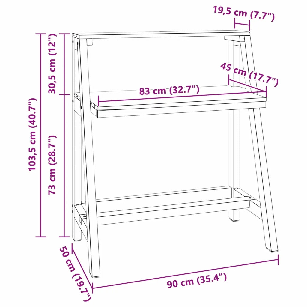 Scrivania Marrone 90 x 50 x 103 cm Legno Recuperato Massello 42012401