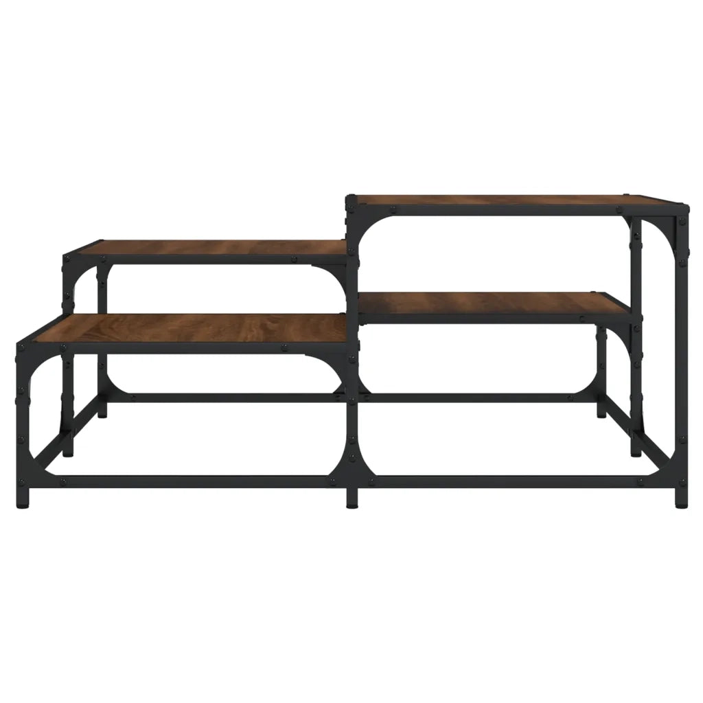 Tavolino Salotto Rovere Marrone 87,5x87,5x40 Legno Multistrato 837746