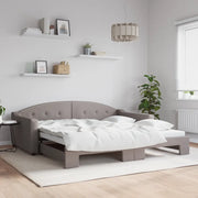 Divano Letto con Letto Estraibile-Sofa Letto-Daybed Tortora 100x200 cm in Tessuto 921166