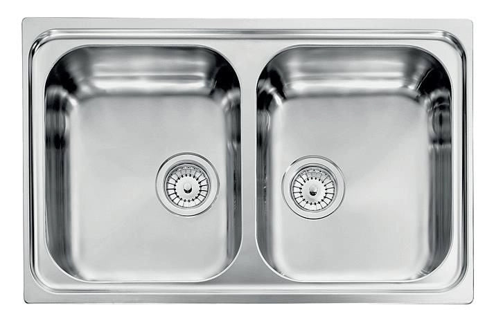 CM Zenith 79x50 2V Lavello ad incasso Rettangolare Acciaio inossidabile