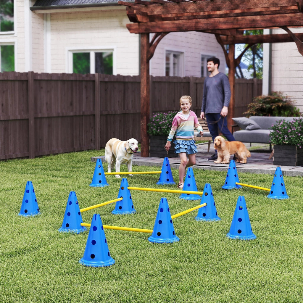Set Agility per Cani 6 Pezzi ¨C Xylo ¨C Ostacoli Addestramento con 12 Coni 6 Ostacoli Borsa