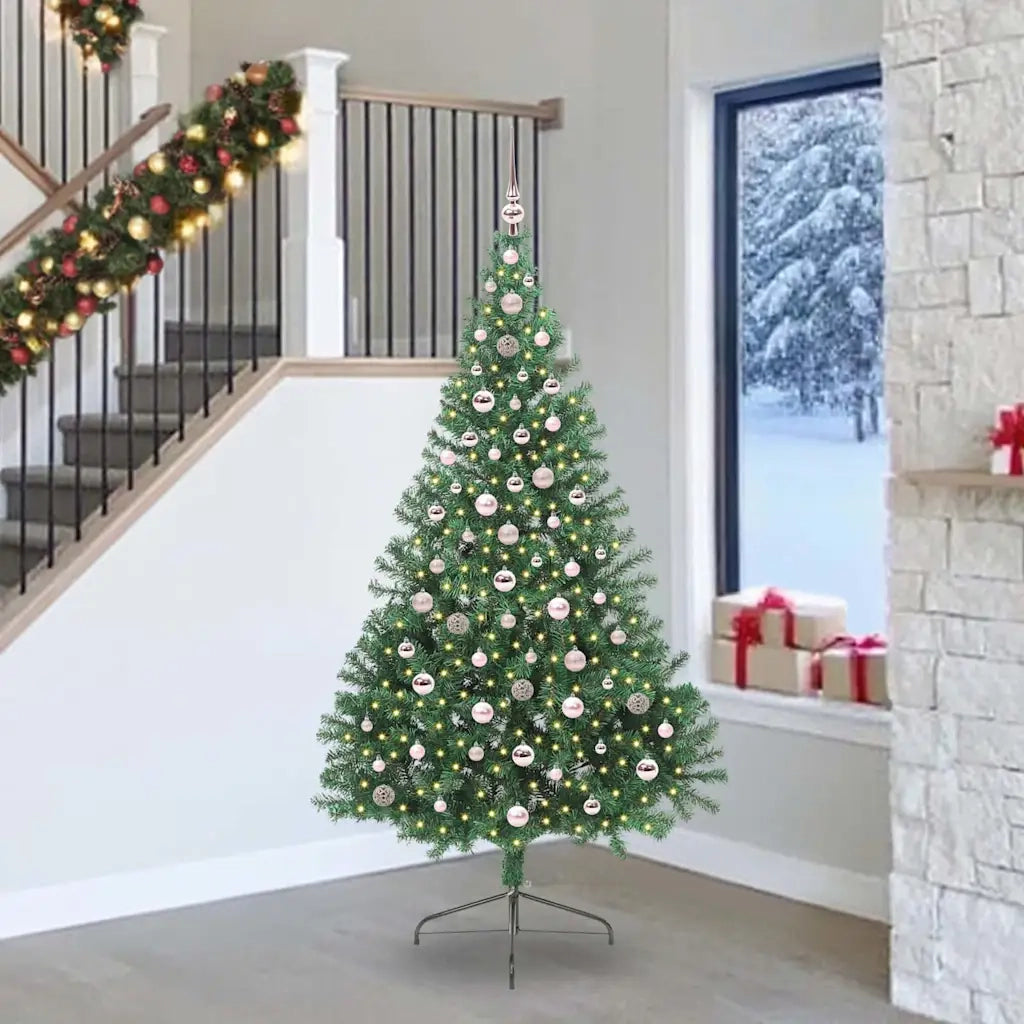 Albero di Natale | Decorazioni natalizie artificiale con luci integrate Verde 240 cm