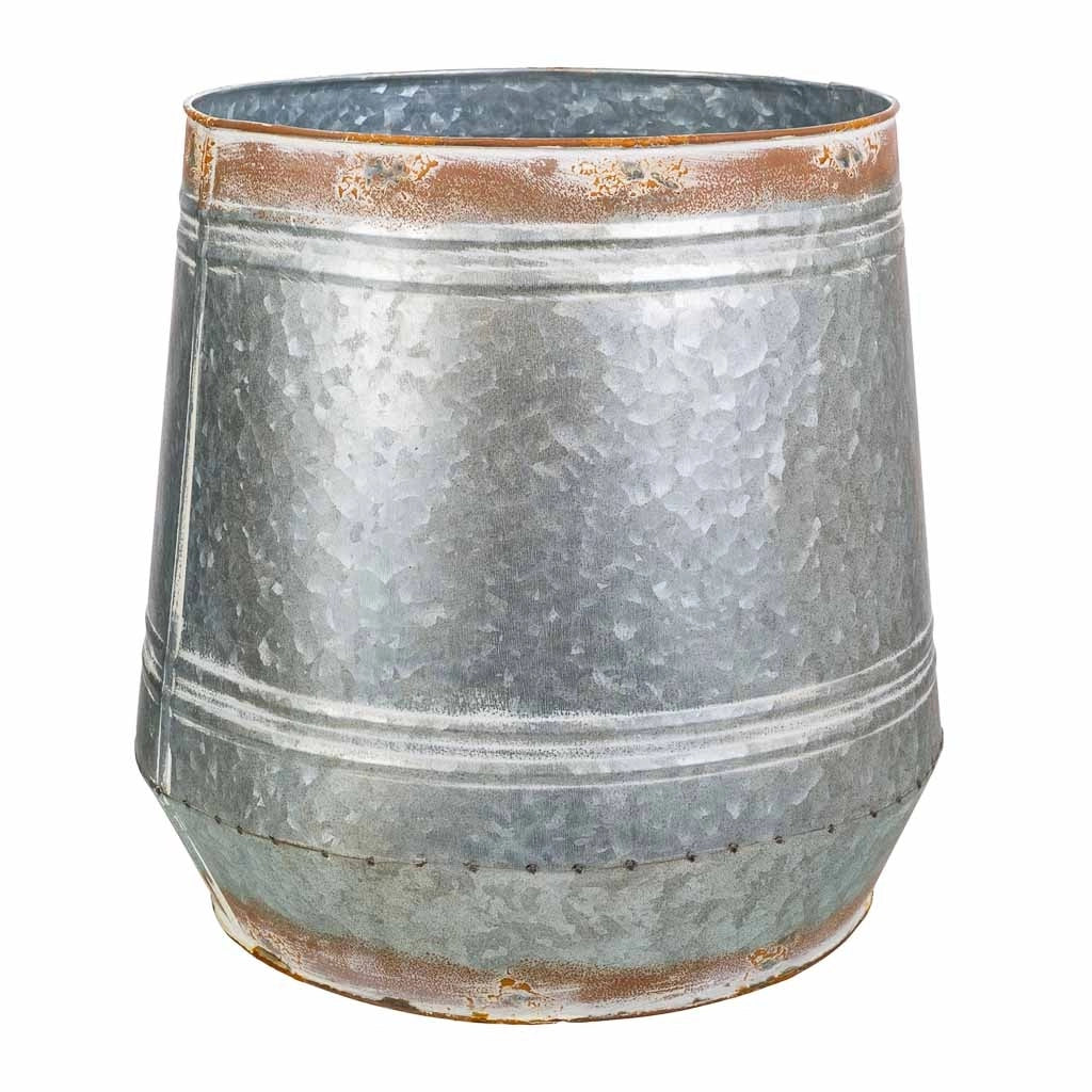 Vaso da fiori in metallo argentato 30xp26x31h t:30
