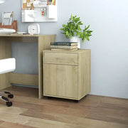 Armadietto con Ruote Rovere Sonoma 45x38x54cm Legno Multistrato 808443