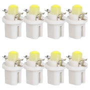 8 Pezzi Lampada Led T5 B8.5D 1 COB 12V 0.6W 40lm Bianco Freddo 6500K 18mm Luci Cruscotti e Strumentazioni B8,5D