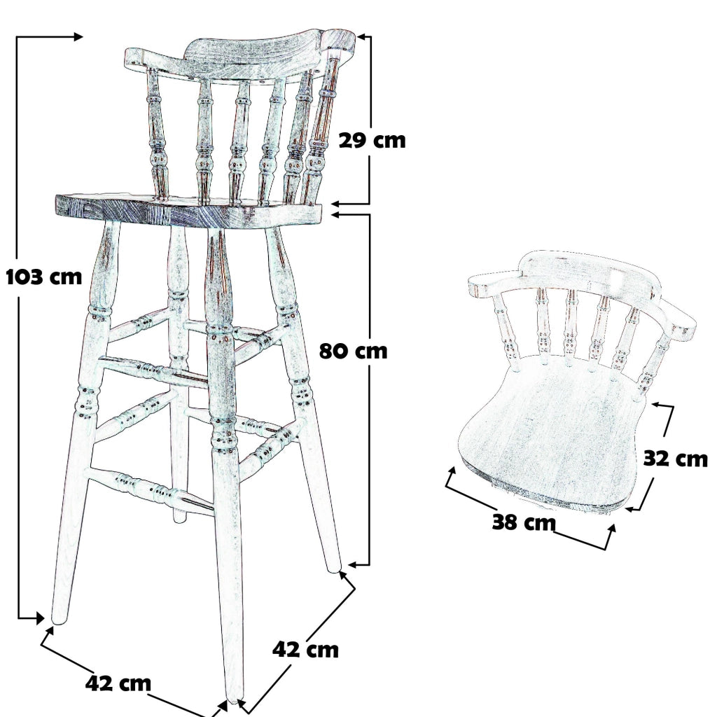 sgabello old america shabby chic