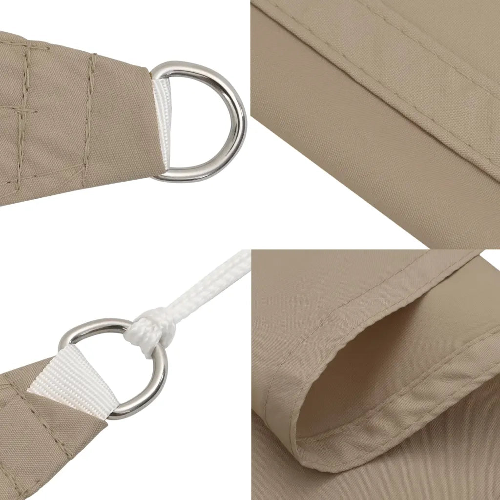 Parasole a Vela in Tessuto Oxford Quadrato 3x3m Grigio Talpa