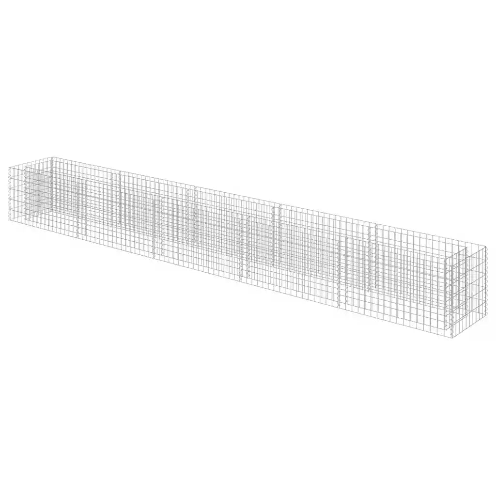 Gabbione Fioriere | Cassetta per fiori | Letto Rialzato in Acciaio Zincato 450x50x50 cm