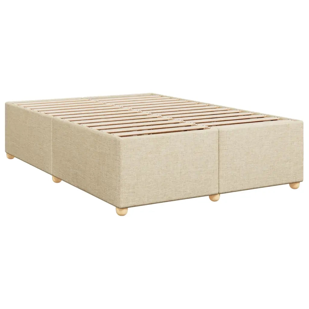 Giroletto a Molle con Materasso Crema 140x19 cm in Tessuto 3288980