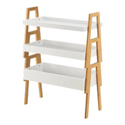 Set di 3 ripiani impilabili 85 x 65 x 30 cm bambù bianco naturale 03_0009775