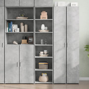 Credenza-Buffet-Armadio da cucina Grigio Cemento 45x41x185 cm in Legno Multistrato