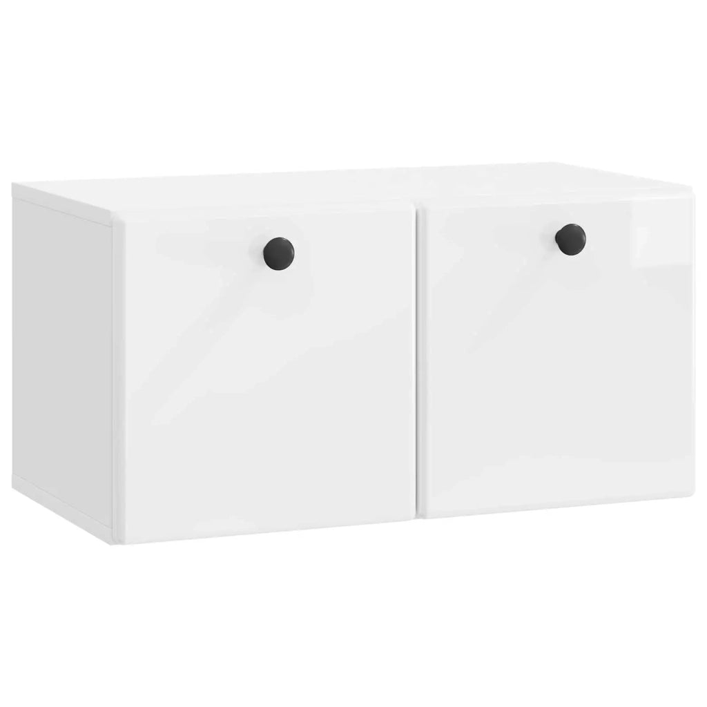 Mobile Porta TV da Muro 59,5 x 31 x 30 cm Bianco Lucido 899219