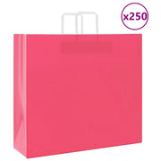 Sacchetti di Carta 250 pz con Manici Rosa 54x15x49 cm