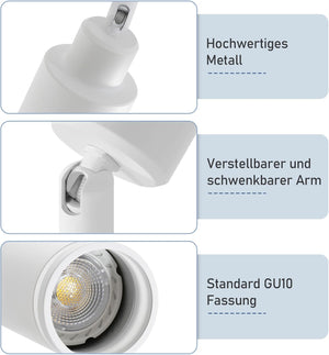 ZMH Faretto da soffitto moderni 1 lampadina GU10 orientabile