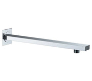 Braccio Doccia Design in Ottone Sezione Quadrata Piatta Cromo Lucido - REMER Rubinetterie
