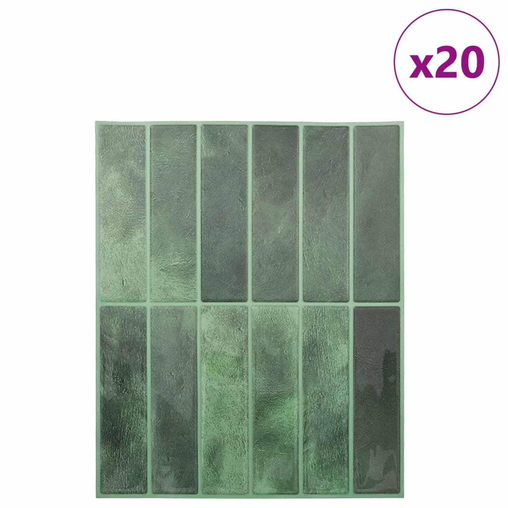 Piastrella Rettangolare 20 pz Verde Scuro 29 x 23 x 0,08 cm CFW1776446
