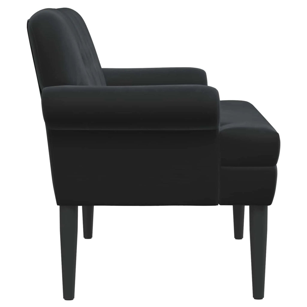 Loveseat con bottoni imbottiti Nero 120 x 66 x 78 cm 42041834