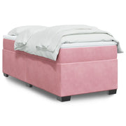 Giroletto a Molle con Materasso Rosa 90x200 cm in Velluto