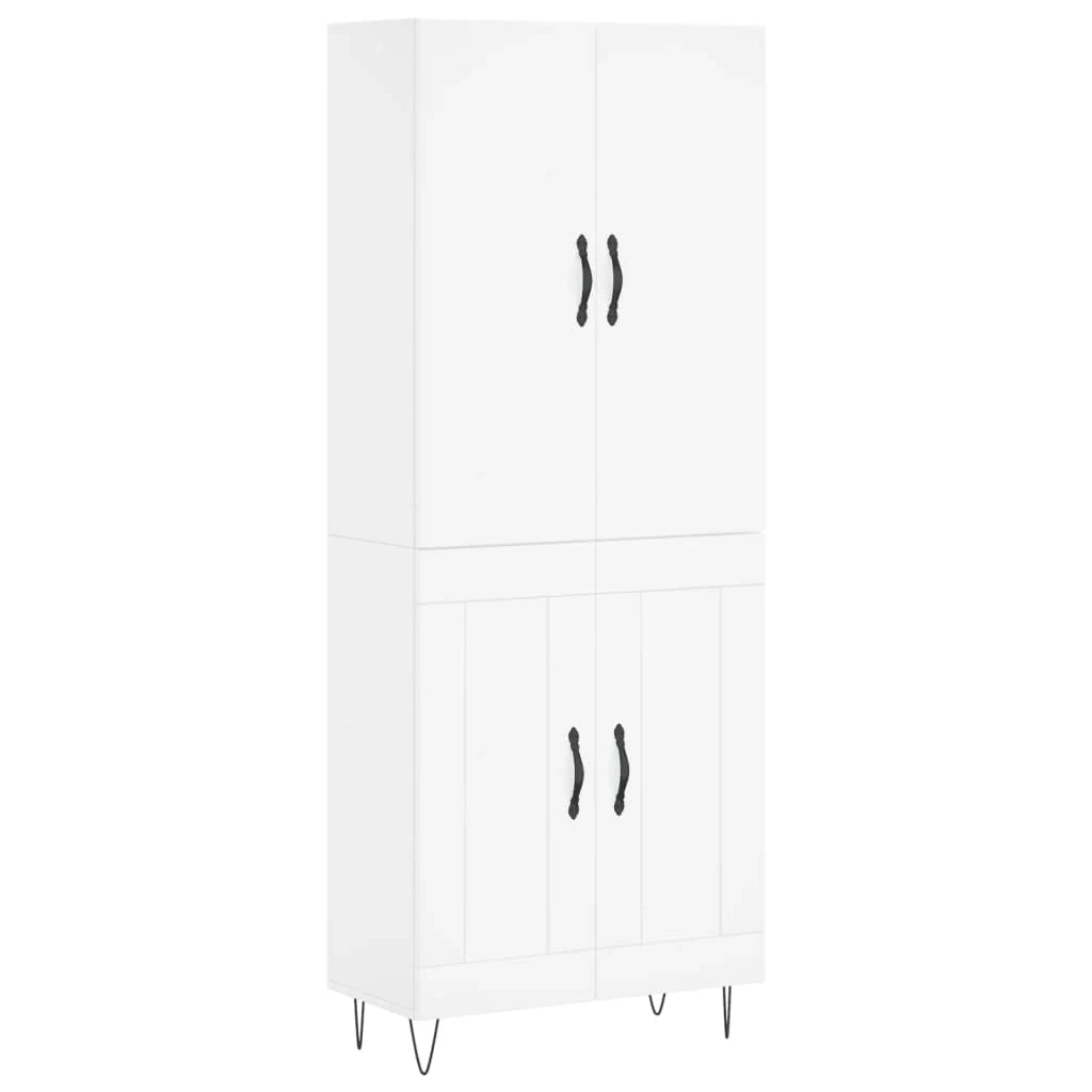 Buffet credenza cassettiera mobiletto mobile contenitore organizer cucina soggiorno salotto alto 69,5 x 34 x 180 cm legno ingegnerizzato bianco 02_0032755