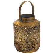 Portacandele metallo dorato 16x16x21h cm