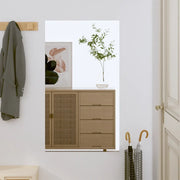Specchio da Parete-Specchio a Muro-Specchio Decorativo 50x80 cm Vetro Rettangolare