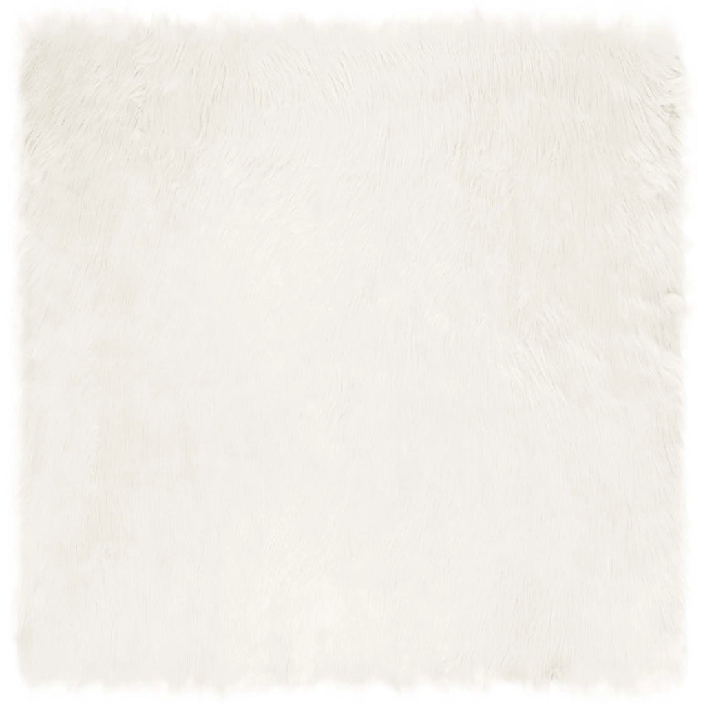 Tappeto in finta TAFALLA Bianco 160 x 160 cm Poliestere
