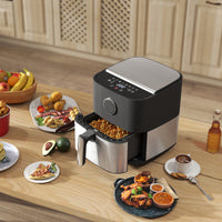 Friggitrice ad Aria Air Fryer 1700W da 6,8L con 8 Programmi di Cottura Nero