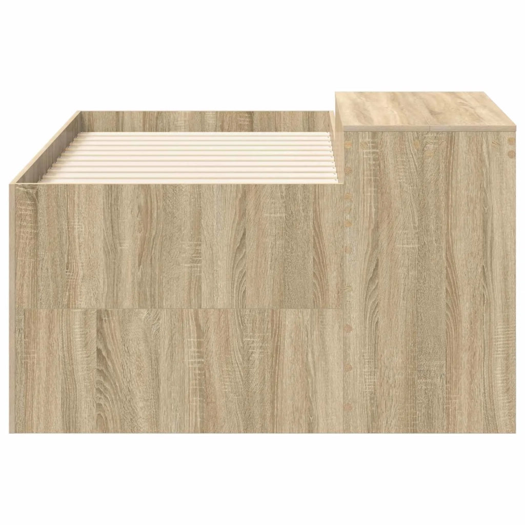 Letto alto per bambini con scrivania Rovere Sonoma