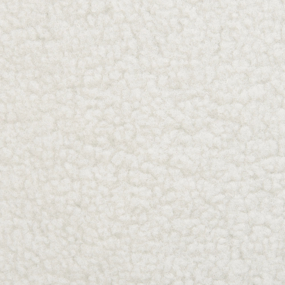 Poltrona imbottita in tessuto bianco senza braccioli a ciuffi verticali gambe in legno con trapuntatura
