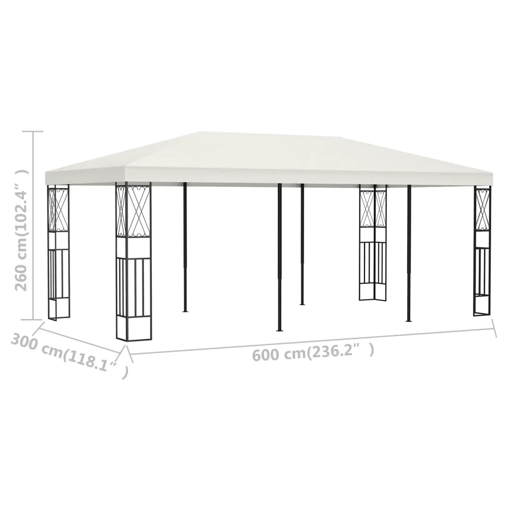 Gazebo 3x6 m Crema in Tessuto cod mxl 63930