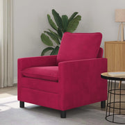 Divano Rosso Vino 76 x 81 x 87,5 cm Velluto 42028759