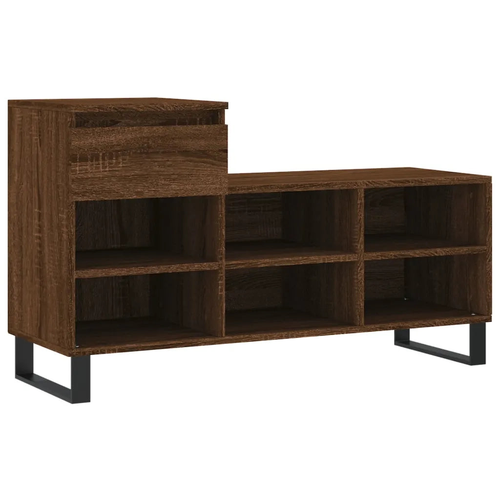 Scarpiera | Mobile per scarpe Rovere Marrone 102x36x60 cm in Legno Multistrato