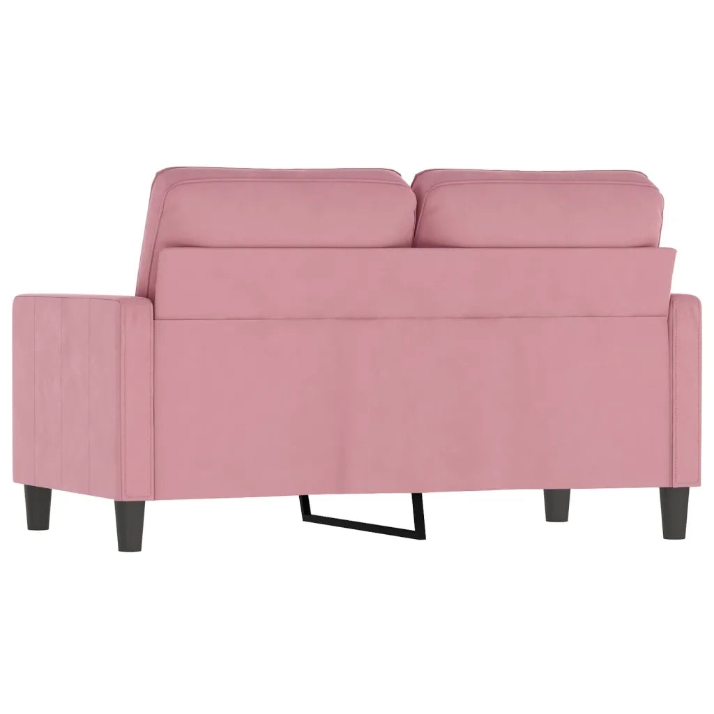 Divano | Divano da soggiorno | Sofa a 2 Posti Rosa 120 cm in Velluto