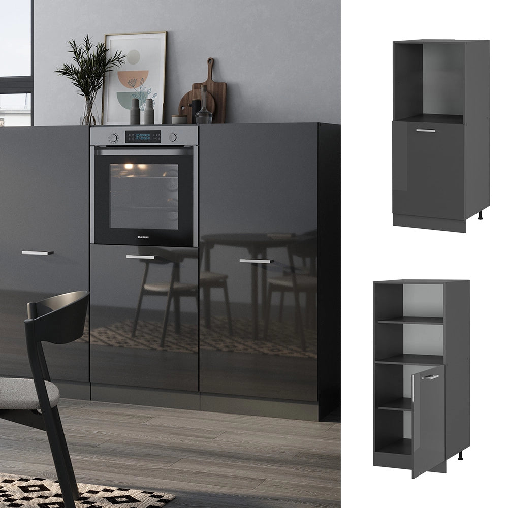 Vicco Mobile per forno da incasso Antracite lucido 60 cm