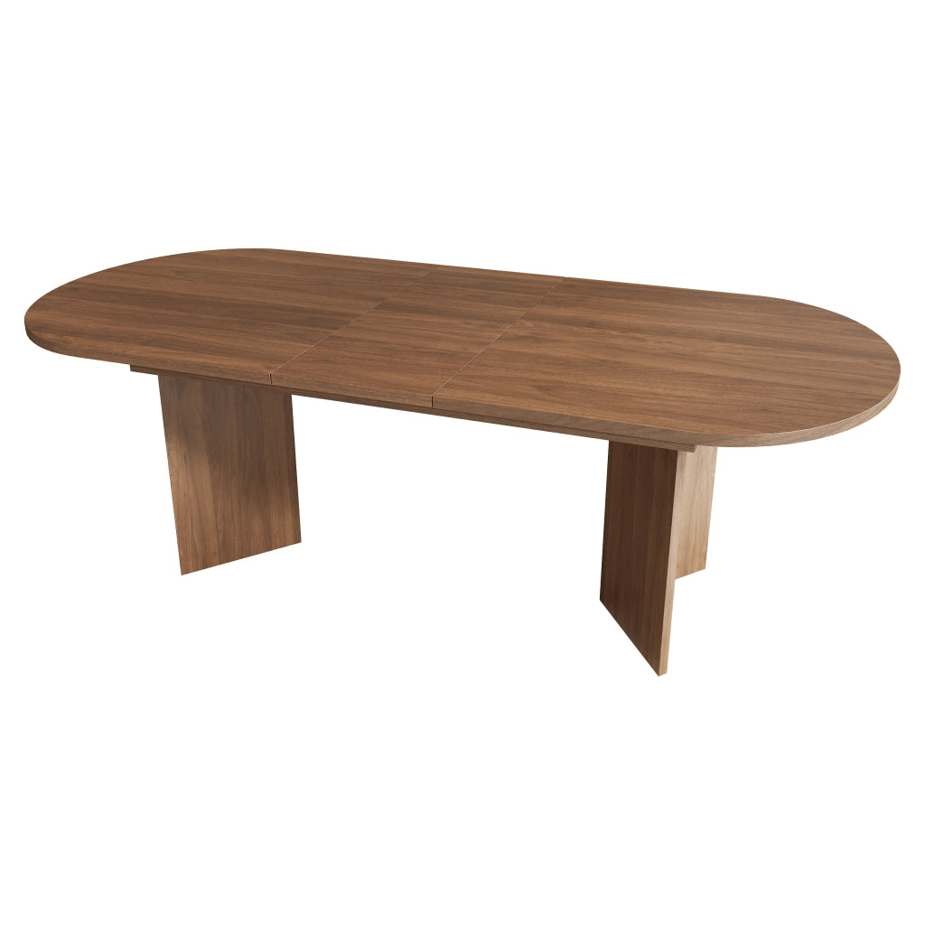 Tavolo da pranzo allungabile 140/180 x 90 cm, 4-8 posti, finitura noce, piano 18 mm