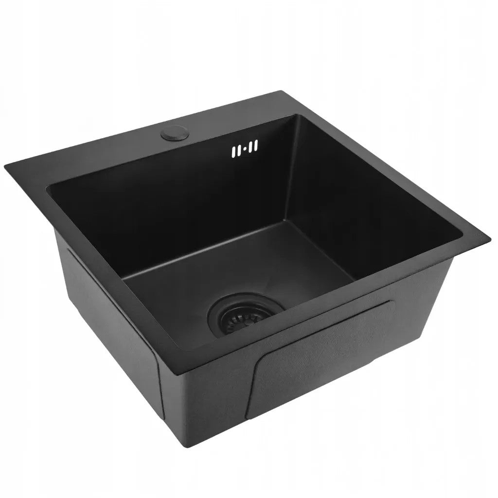 Lavello In Acciaio Leo 40 Black senza rubinetto da cucina