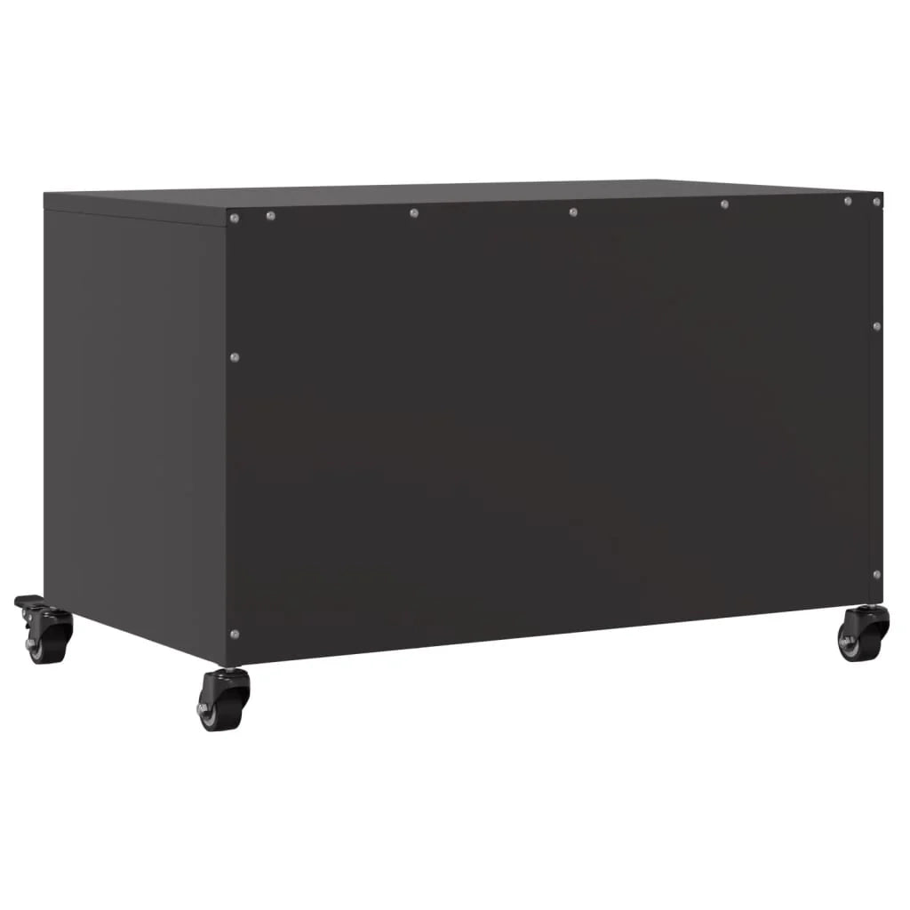 Mobile TV multimediale mensola TV credenza TV adatto per sala da pranzo soggiorno camera da letto 68 x 39 x 43,5 cm acciaio nero 02_0026151