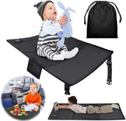 Accessori di viaggio per bambini, sostegno per piedi per bambini, accessori di viaggio per bambini, tappetino di seduta per bambini pieghevole, sostegno per piedi portatile per bambini per viaggi aerei brevi - nero
