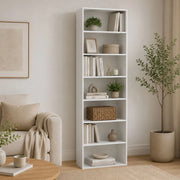 Biblioteca Lika, Libreria 6 Ripiani, 80x33x234h cm Bianco