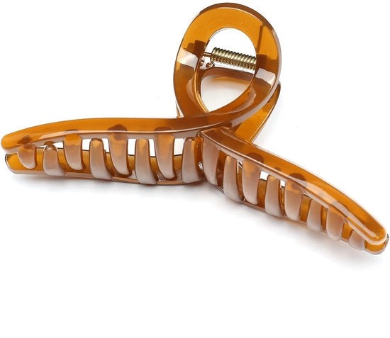 Spilla per Capelli a Croce Grande Accessorio per Capelli Donna Elegante 1 pezzo (13 cm * 6,2 cm, Caffè chiaro)