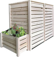 Ombouw doppia per contenitori - Contenitore doppio per contenitori - Resistente alle intemperie - In legno