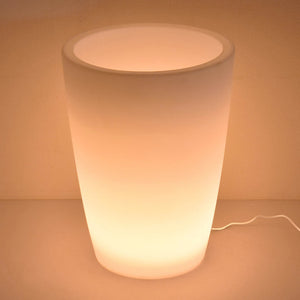 Vaso Luminoso da Giardino a LED Ø40 cm in Resina 5W Cypress Bianco Caldo