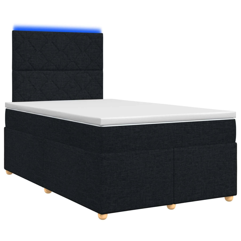 Letto box spring con materasso Nero 120 x 190 cm Tessuto 3455310